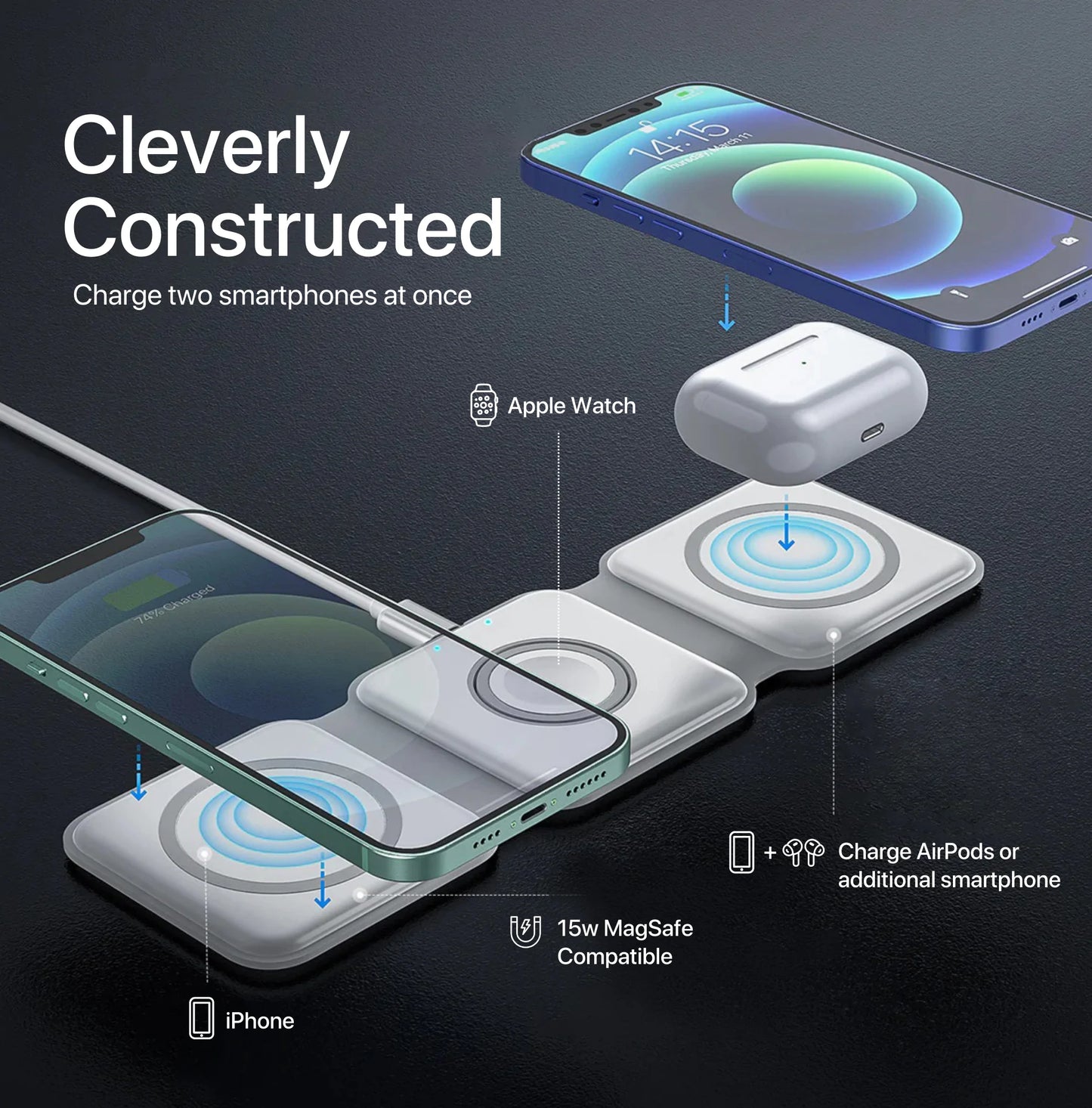 3 in 1 Foldable Charging Station