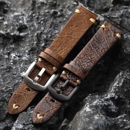 Vintage Brown Leather Belt Strap - OutfitLondon
