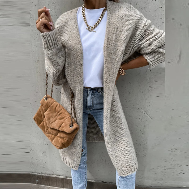 Soft Women's Cashmere Sweater Coat