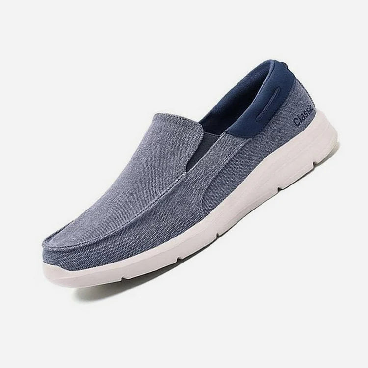 Relaxed Fit Slip On Leather Loafers