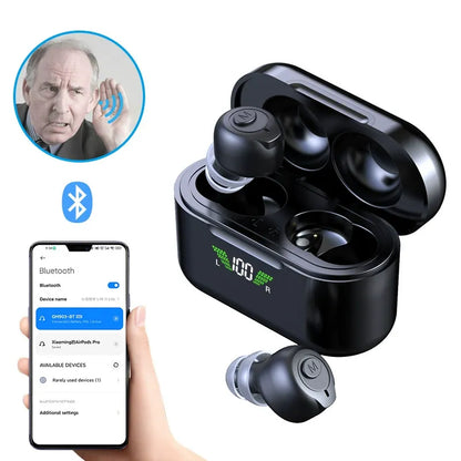 Bluetooth Rechargeable Invisible Hearing Aids for Seniors