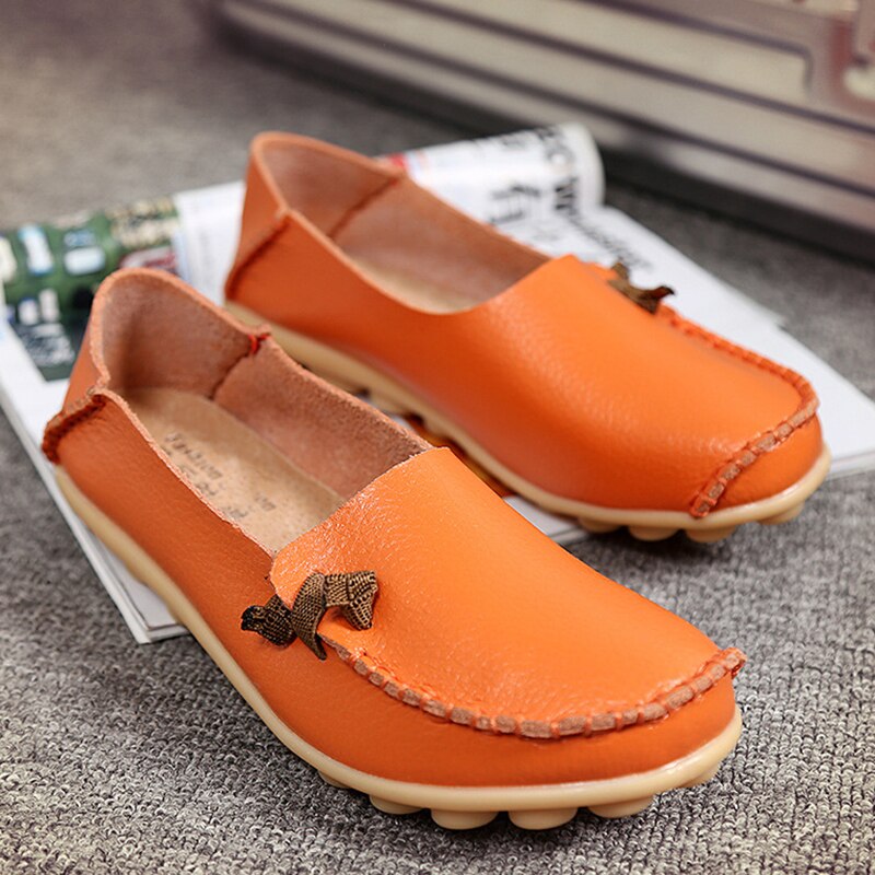 Flat Bottom Ladies Casual Mom Shoes Soft Loafers