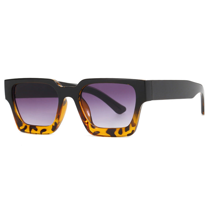 Women's Retro Acetate Frame Square Sunglasses