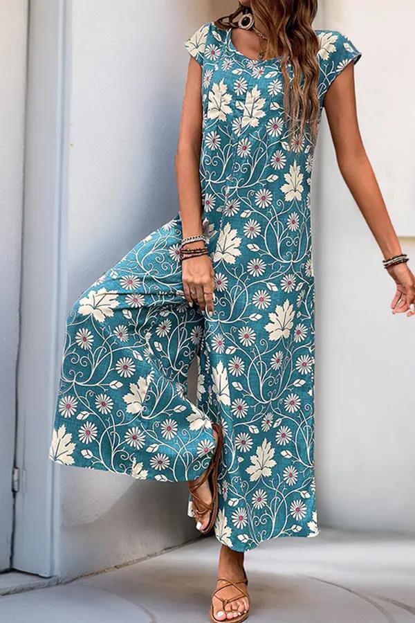 Classic Flower Pattern Comfortable Romper Suit