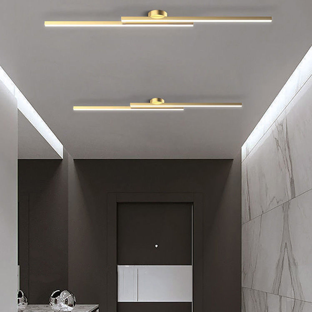 Polished Chrome LED Semi Flush Ceiling Lamp