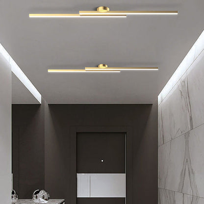Polished Chrome LED Semi Flush Ceiling Lamp