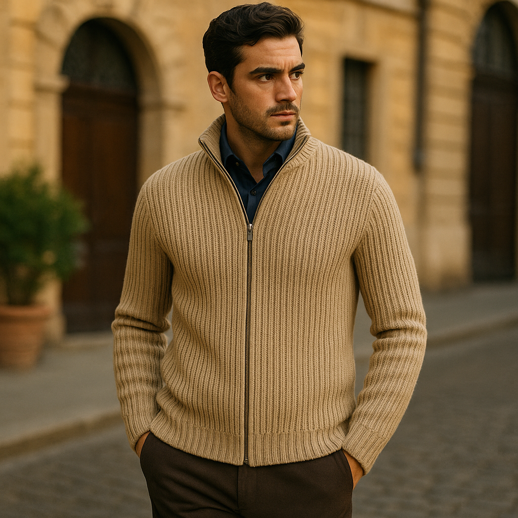 Cozy Cable Knit Zipper Sweater