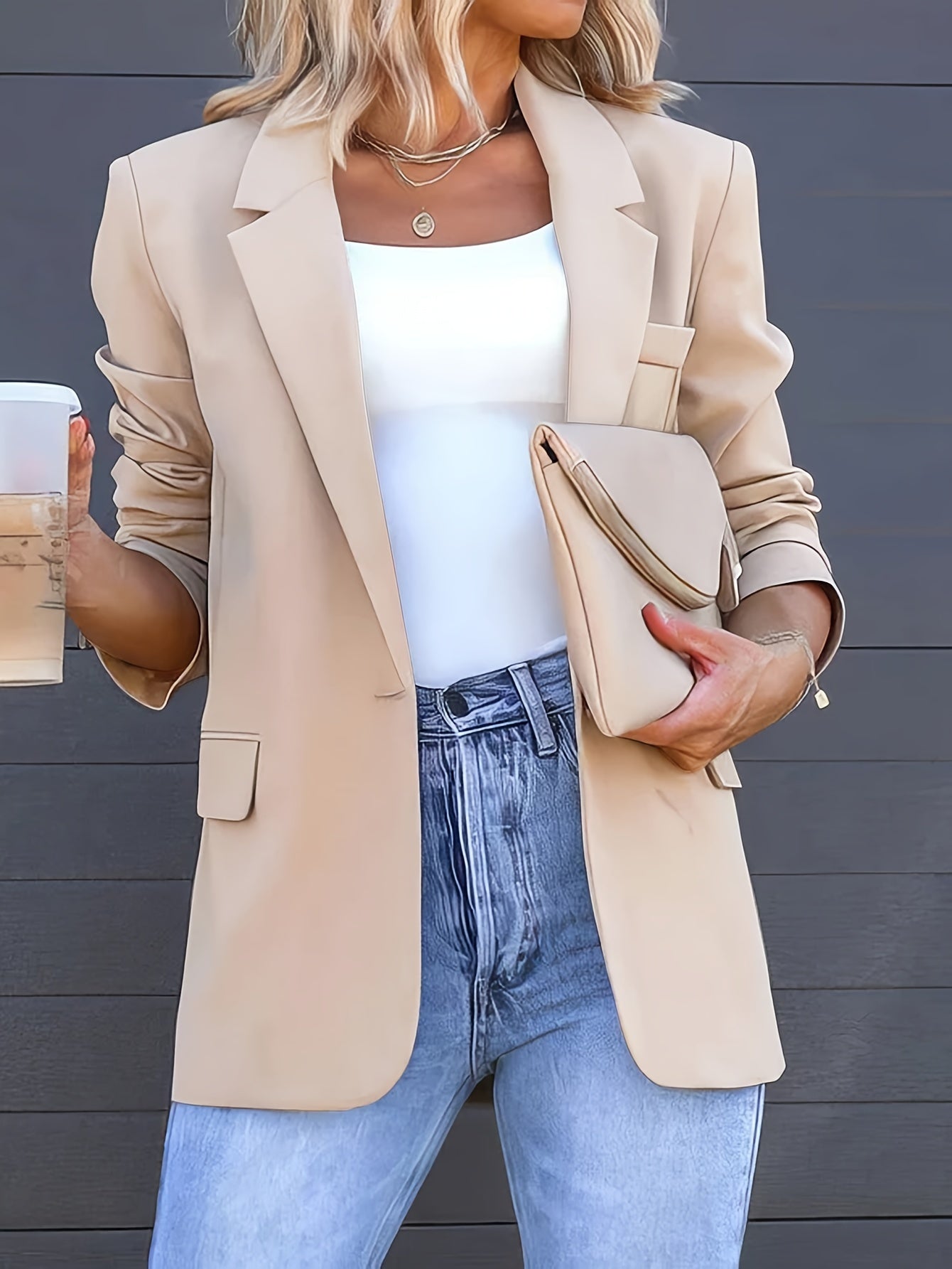 Timeless Business Ladies Jacket with Buttons - OutfitLondon