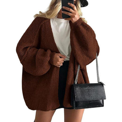 Women's Cozy Large Fit Fall Knit Sweater Cardigan