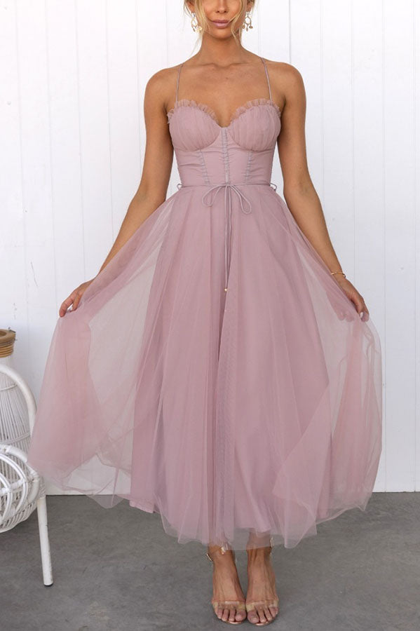 Beautiful Lace Corset Waist Dress