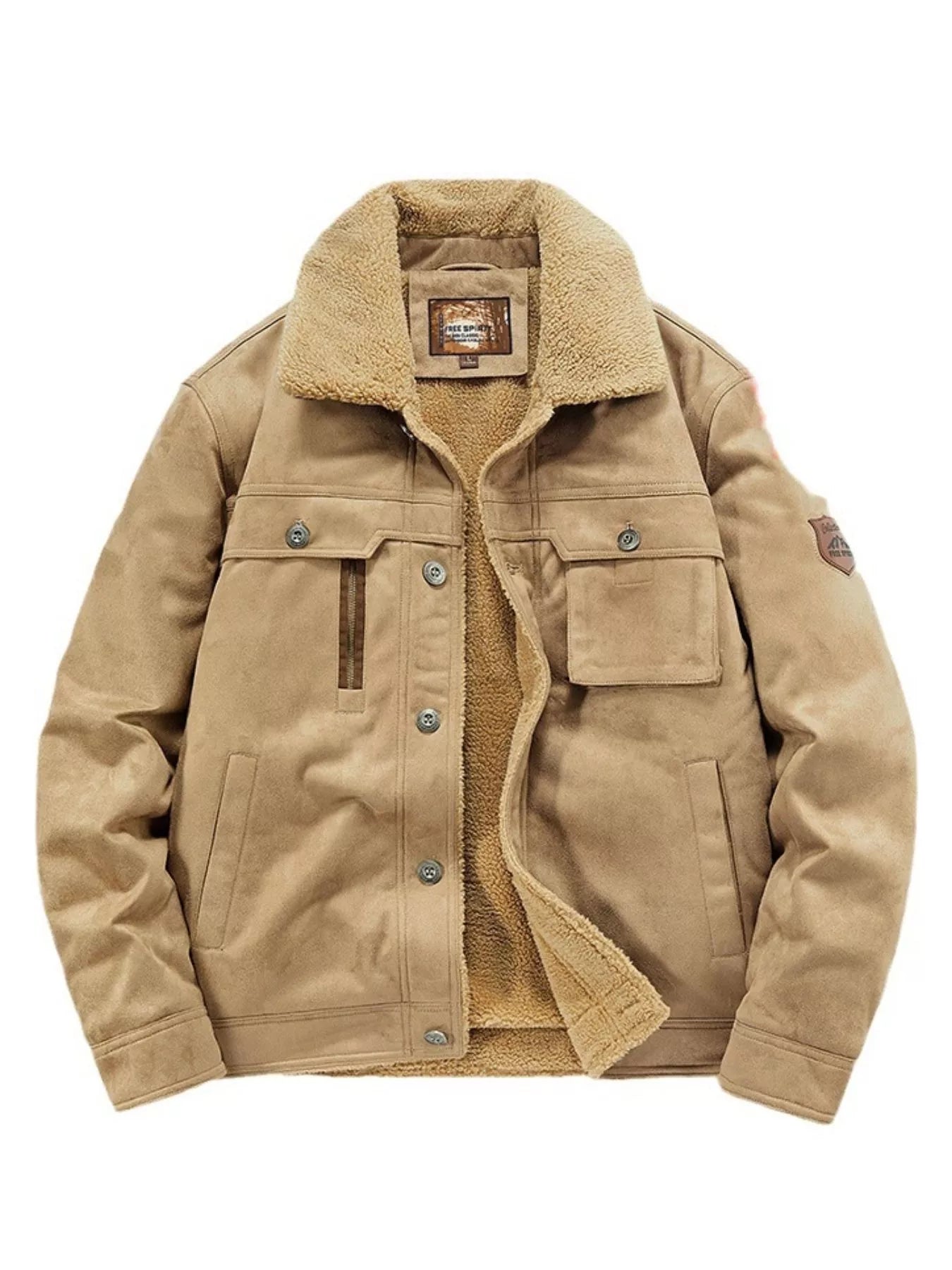 Large Men's Thick Fleece Lined Jacket