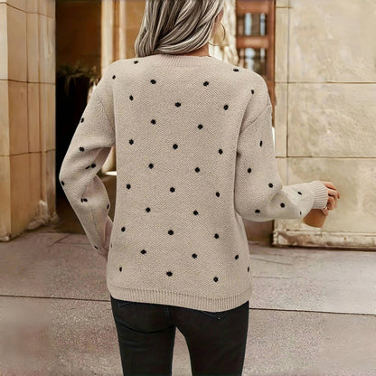 Fun Spotted Crew Neck Sweater