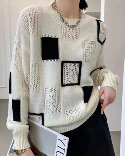 Ladies Warm Crew Neck Sweater - OutfitLondon