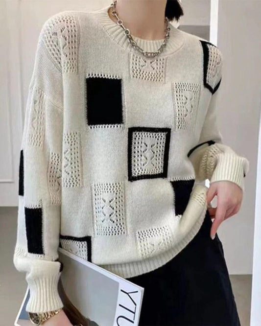 Ladies Warm Crew Neck Sweater - OutfitLondon