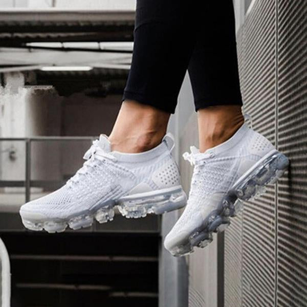 Womens Fashion Air Cushion Sneakers Lace Up Mesh Breathable Running Shoes