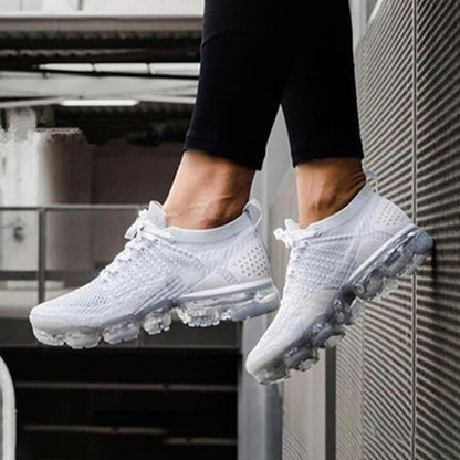 Womens Fashion Air Cushion Sneakers Lace Up Mesh Breathable Running Shoes