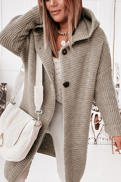 Women's Hooded Button Vest Sweater