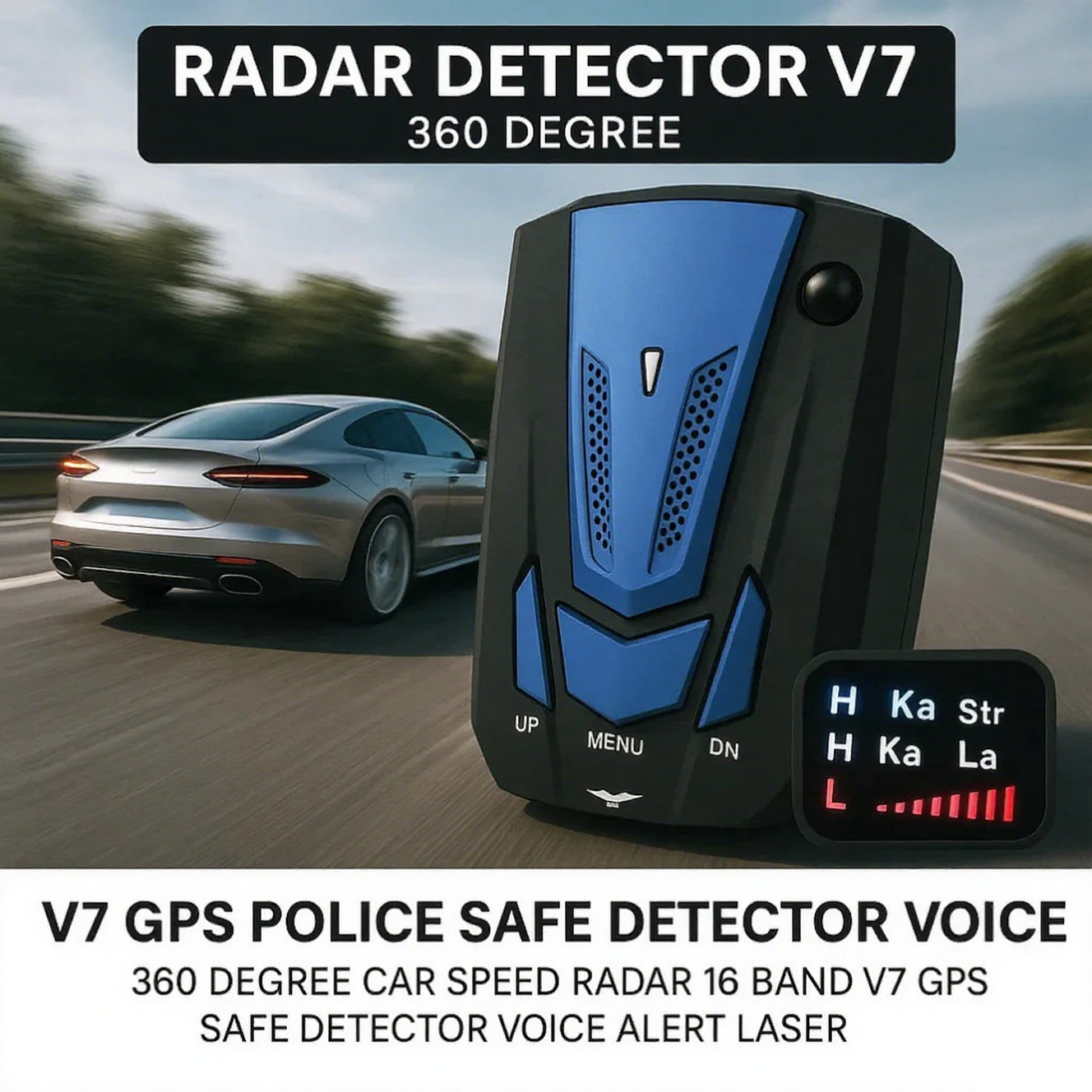 Radar Detector – Flash Speed Camera Detector with Precision Long-Range Detection for Safe Driving