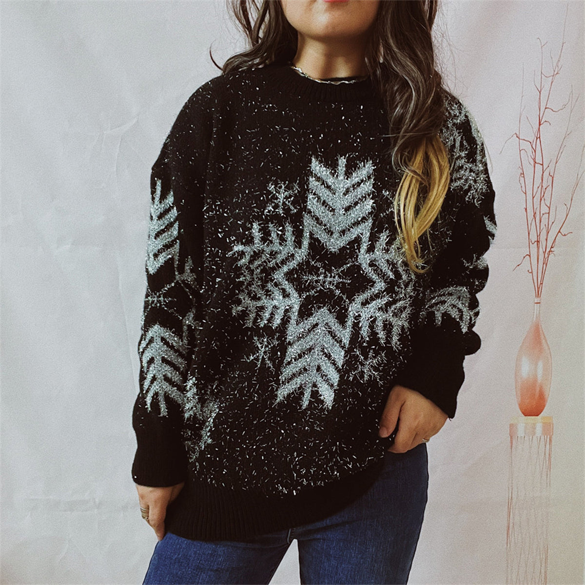 Warm Cozy Crew Neck Jumper – Gentle Knit Style