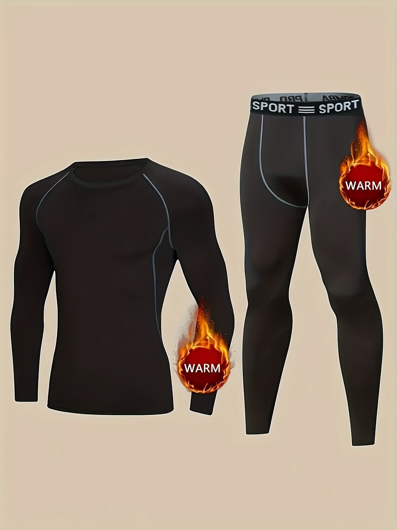 Warm Fleece Base Layer Set for Men
