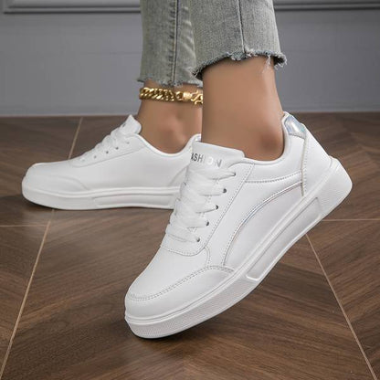 Orthopedic PU Leather Accent Sneakers