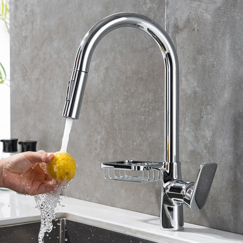 Simple Mount Kitchen Faucet With Pull Out Sprayer - OutfitLondon