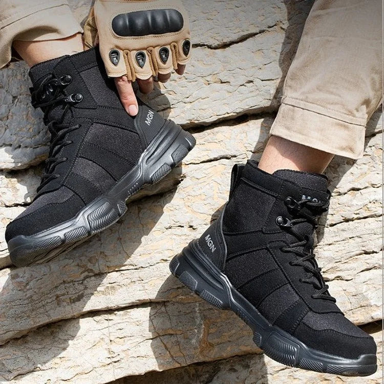 Waterproof Insulated Work Boots with Steel Toe Caps