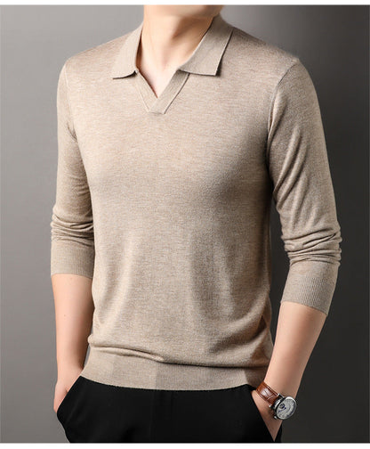 Classic Men's V-Neck Polo Shirt - OutfitLondon