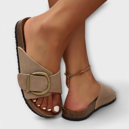 Natural Cork Buckle Women's Summer Sandals