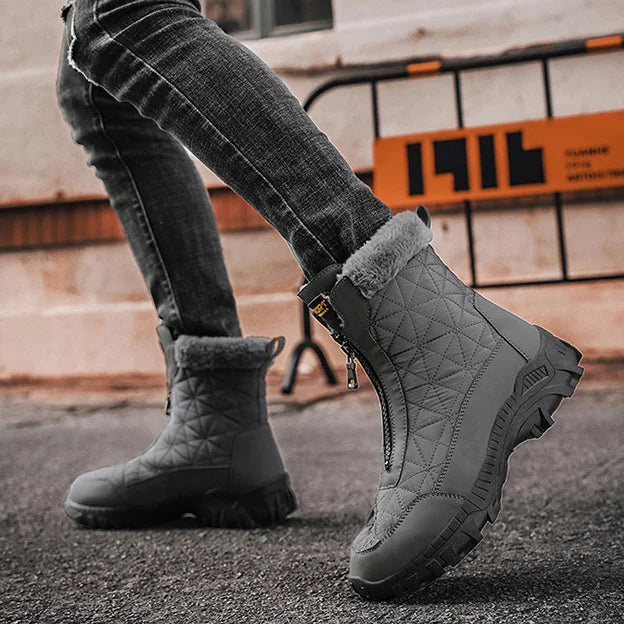 Insulated Men's Snow Boots - Waterproof and Durable