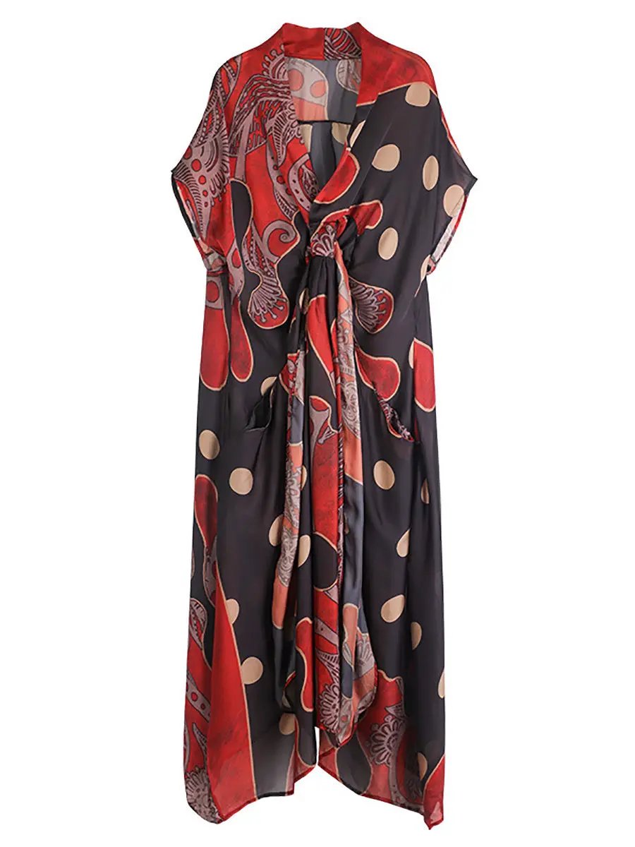 Vintage Polka Dot Sundress with Adjustable Waist