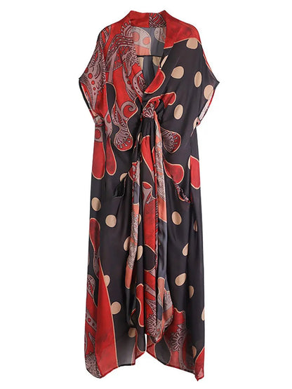 Vintage Polka Dot Sundress with Adjustable Waist