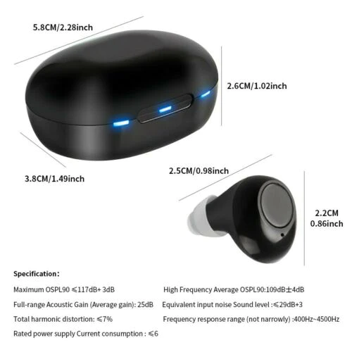 Rechargeable In Ear Digital Personal Hearing Aids For Seniors