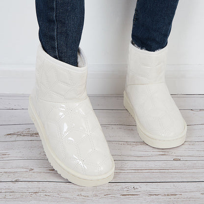 Waterproof Warm Fur Platform Snow Booties Winter Ankle Boots