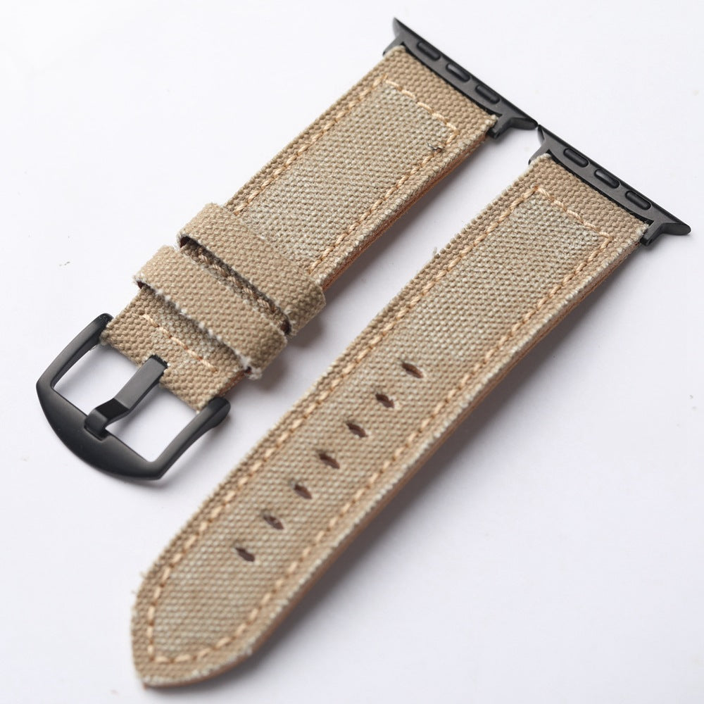 Genuine Leather and Strong Canvas Strap