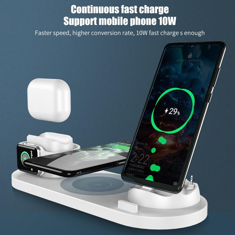 6 In 1 Wireless Charger For IPhone/Android/Type-C