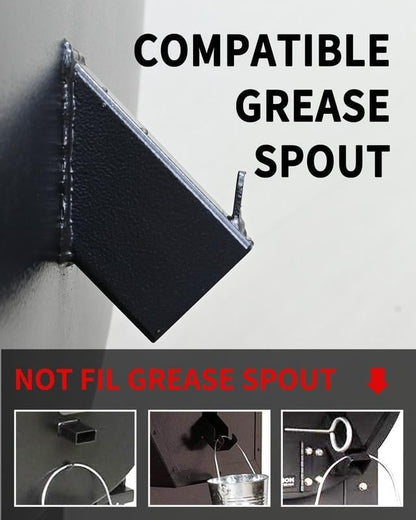 Upgraded Grease Bucket with Secure Lid & Silicone Liner
