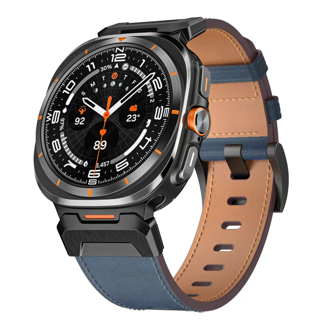 Sturdy Genuine Leather Strap for Galaxy Watch Ultra