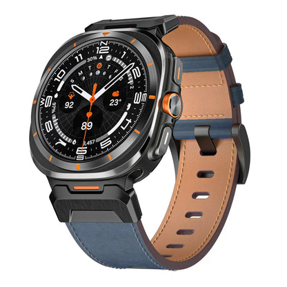 Sturdy Genuine Leather Strap for Galaxy Watch Ultra