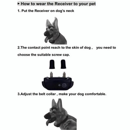Wireless Dog Fence Electric Waterproof Intelligent Training Collar for 1/2/3 Dogs
