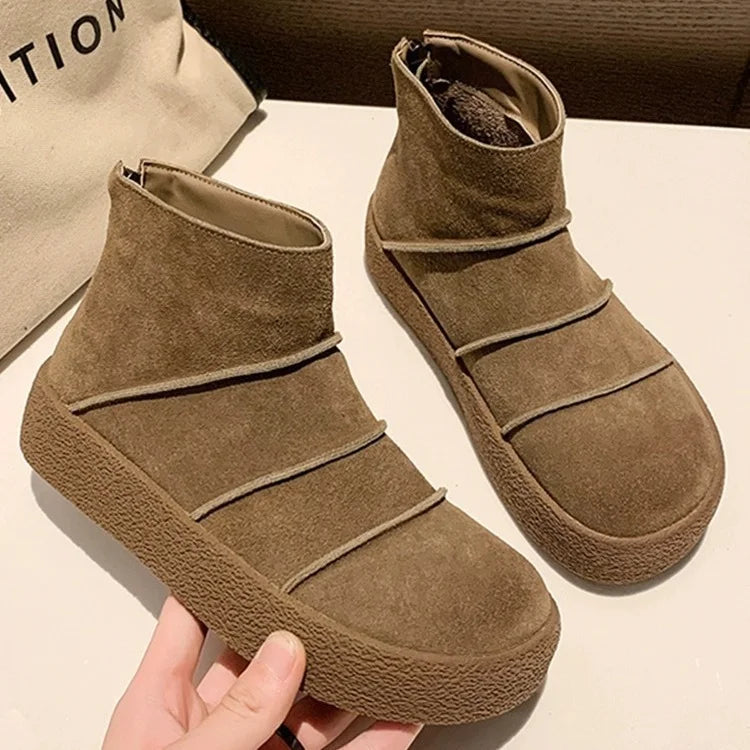 Women's Warm Low Heel Winter Boots