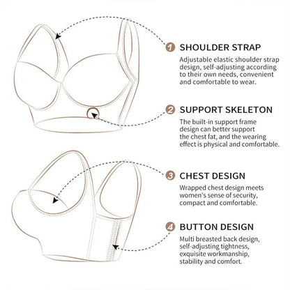 Full Coverage Bra Shapewear Incorporated Hide Back Fat Bra Plus-Size