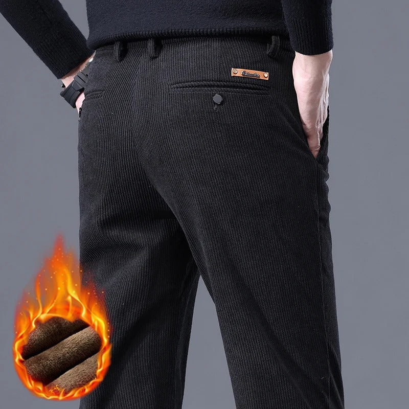 Cozy Thermal Cotton Trousers for Winter - OutfitLondon