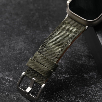 Genuine Leather and Strong Canvas Strap
