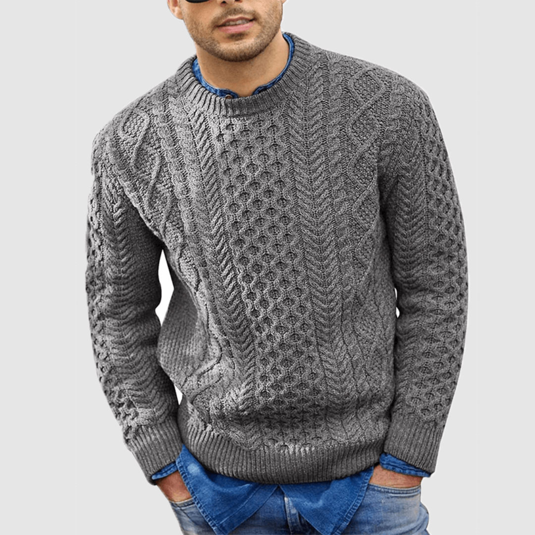Cozy Men's Cable Knit Winter Sweater