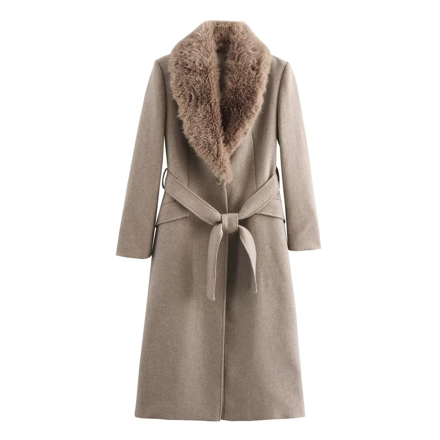 Plush Women's Synthetic Fur Parka Coat