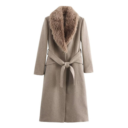 Plush Women's Synthetic Fur Parka Coat