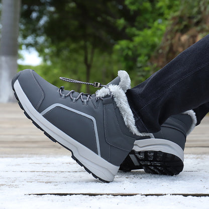 Winter Snow Hiking Boots Warm Faux Fur Lined Anti-Slip Trekking Boots Unisex