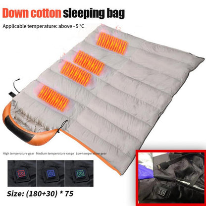 New Heating Down Cotton Sleeping Bag USB Warmth