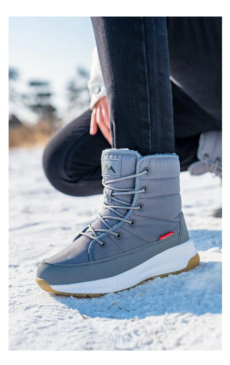 Warm Insulated Snow Boots with Laces